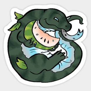 Demiboy Watermelon Komodo Dragon Sticker